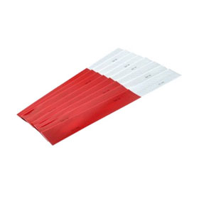 3M Diamond Grade Conspicuity Marking Strip 983-32, 2" wide x 18" long strips (11" Red and 7" White), 100 per pack - 67635