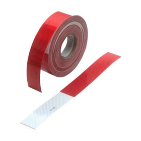 3M Diamond Grade Conspicuity Marking Roll 983-32, alternating 11" Red and 7" White bands, 2" x 150ft roll - 67533