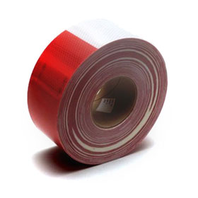 3M Diamond Grade Conspicuity Marking Roll 983-32, alternating 11" Red and 7" White bands, 3" width x 150ft long roll - 67828