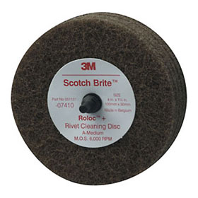 3M Scotch-Brite Rivet Cleaning Disc, 4" x 1 1/4" - 07410