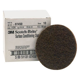 3M Scotch-Brite Surface Conditioning Disc Brown, 4", Coarse, 10 discs/bx - 07450