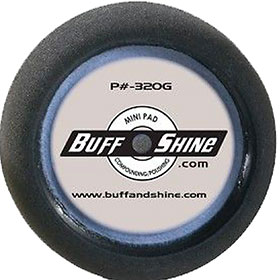 Buff & Shine 3" Black Foam Grip Buffing Pad 2-Pak - 320G