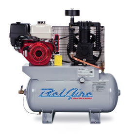 BelAire Iron Series 13hp Honda Gas Driven Two Stage Horizontal Compressor - 4G3HHL