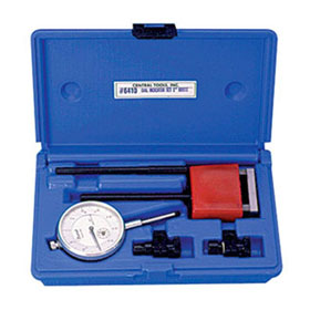 Central Tools 0-100 Standard Dial Indicator Set with Magnetic Mounting - 6410