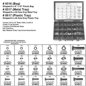 Disco Automotive Universal Grade 5 Nut & Bolt Assortment in Plastic Tray