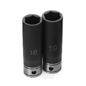Grey Pneumatic 18mm x 1/2" Drive Deep Length Metric Duo Socket, 6pt - 82018MD