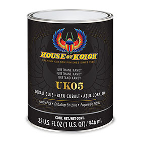 House of Kolor Cobalt Blue Kandy Acrylic Urethane Quart - UK5Q
