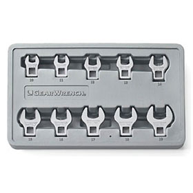GearWrench 10 Piece Crowfoot Non-Ratcheting Wrench Set METRIC - 81909