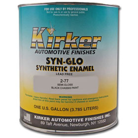Kirker Syn-Glo Synthetic Enamel Semi-Gloss Black Chassis Paint - 2-77