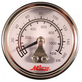 Milton 1/8" NPT Mini High Pressure Gauge - 1189