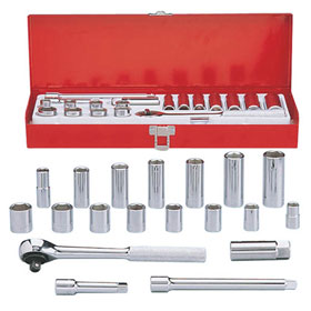 ATD Tools 10021 3/4 Drive 6-Point 21-Piece Fractional Socket Set 