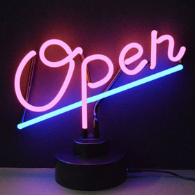 Neonetics "Open" Neon Sculpture - 4OPENX