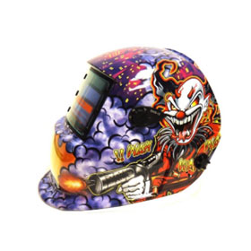 PowerWeld Auto Darkening Graphic Helmet, Klown - 9855G3