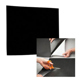 RBL Products Self-Adhering, 12" x 12" Black/Paintable Sound Damping Pad - 128