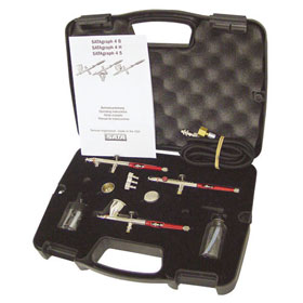 SATAgraph 4 - 3 Brush Kit with Hose and Fittings - S004HBS