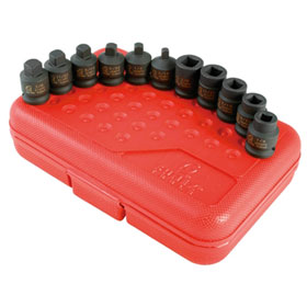 Sunex Tools 11 Pc. 3/8" Dr Drain/Pipe Plug Impact Socket Set - 3841