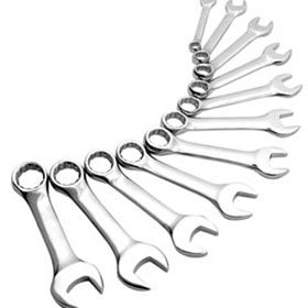 Sunex Tools 11 Pc. SAE Stubby Combination Wrench Set - 3/8" through 1" - 9930