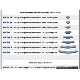 Tuxedo Basic Wheel Weight Kit - WW-BASIC