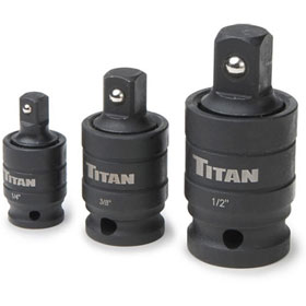 Titan Tools 3pc Pin-Free Locking Impact U-Joint Adapter Set - 16151