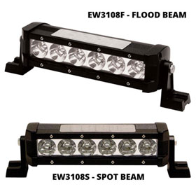 ECCO 6-LED 8" Utility Bar, Single Row, 12-24VDC