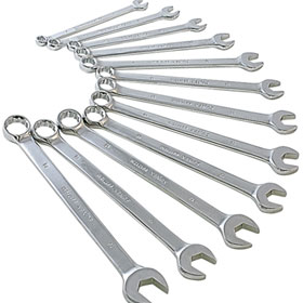 Sunex Tools 12 Pc. Fully Polished Metric V-Groove Combination Wrench Set - 9917M