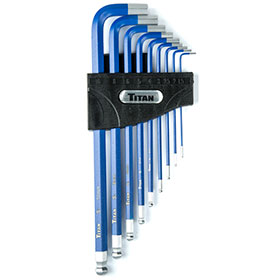 Titan Tools 9pc Extra-Long Arm Metric Hex Key Set - 12714