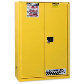 Justrite 45 Gallon Sure-Grip Ex Safety Cabinet - Bi-Fold Self-Close - 894580