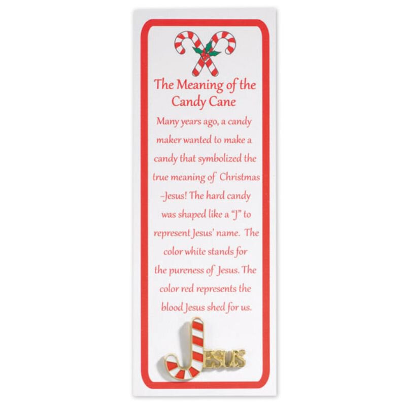 Story of the Candy Cane Lapel Pin with Bookmark - 12/pk