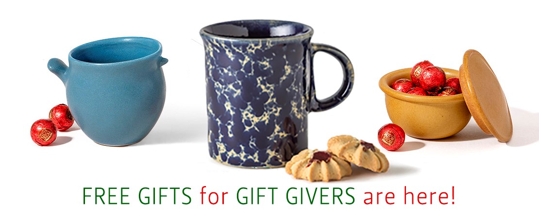 Free Gifts for Gift Givers are here from Bennington Potters