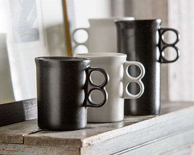 Black and white mugs