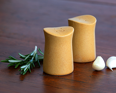 Salt and Pepper Shakers  Elements Gold glaze