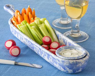 Morning Glory Blue veggie dip