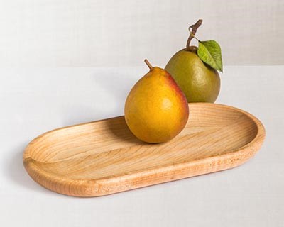 Vermont Maple 8-in Oval Wooden Tray from JK Adams