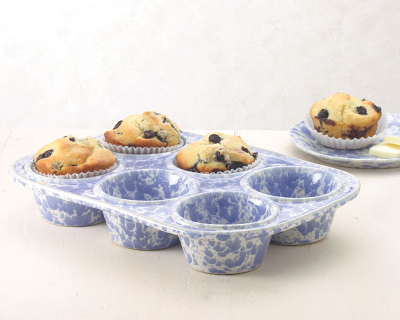 Original Heart Muffin Pans Ceramic Muffin Tin 6 Cups Cupcake Pan Mini Muffin Pan 2pcs Cupcake Baking Pan for Baking
