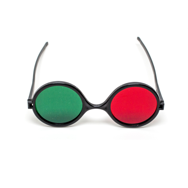 Child Size - Red/Green Reversible Goggles (Single Pair)