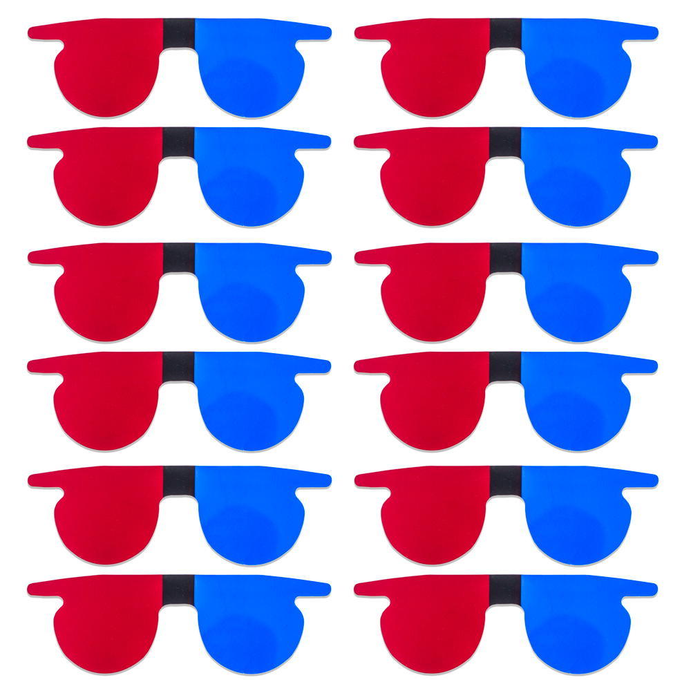 Red/Blue Flat SlipIns (Pkg of 12) - Packed in Individual Bags