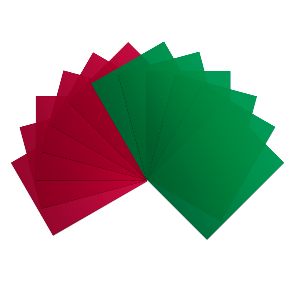 Red Vinyl Sheets (Pkg. of 6) and Green Vinyl Sheets (Pkg. of 6) 