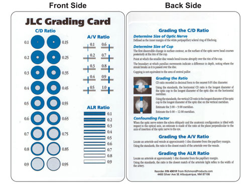 JLC Funduscopic Grading Card