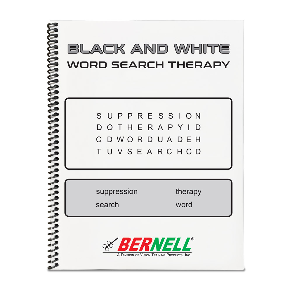Bernell Activity/Therapy Workbooks - Black/White Word Search Book