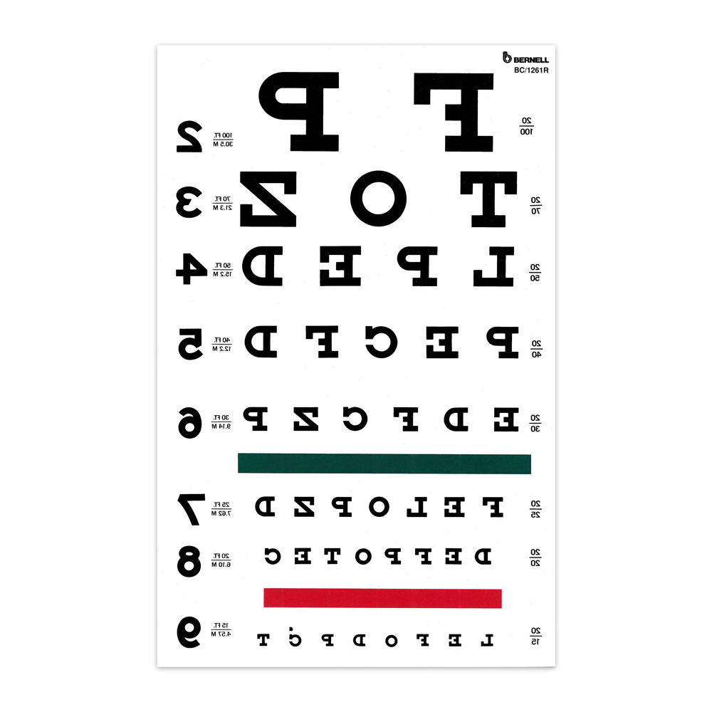 Reverse Eye Chart - 10ft Test Chart