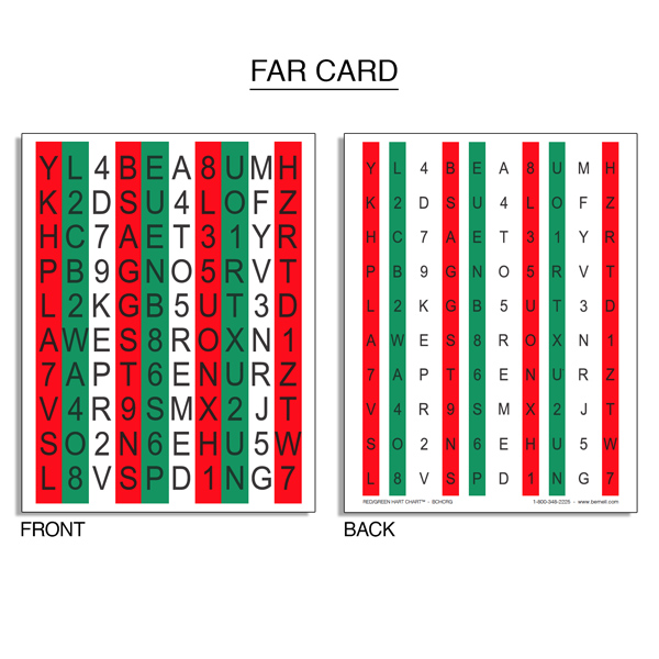 Red/Green Hart Chart™ Accommodative Rock Chart Set