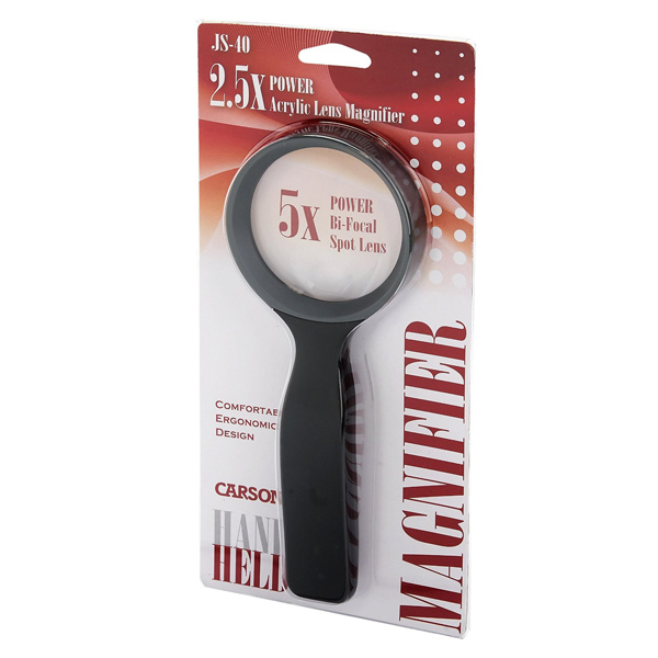 3" Hand Magnifier, 2.5x with 5x Spot Lens