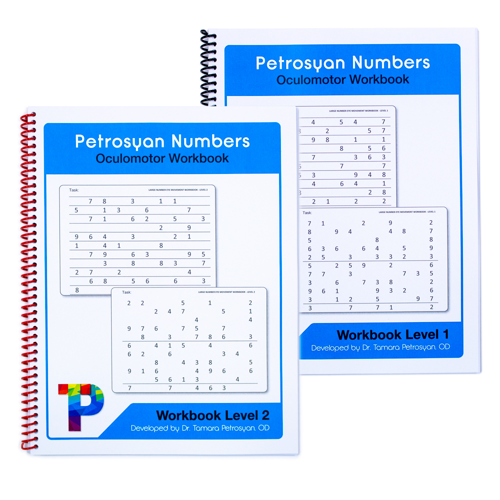 Petrosyan Numbers Oculomotor Skills  Workbook - Level 1 & Level 2