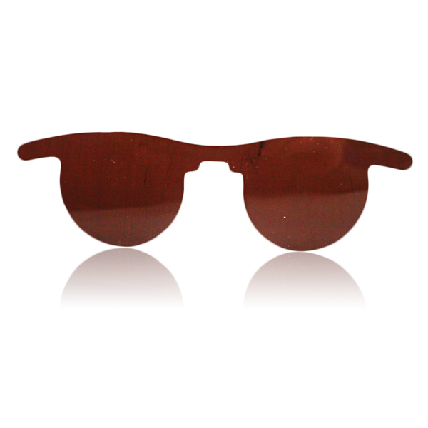 Flat Slip-In Post Mydriatic Glasses - Color: Amber (Priced Per Box of 50)
