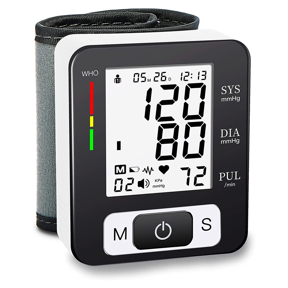 Wrist Electronic Blood Pressure Monitor with Large Screen Display