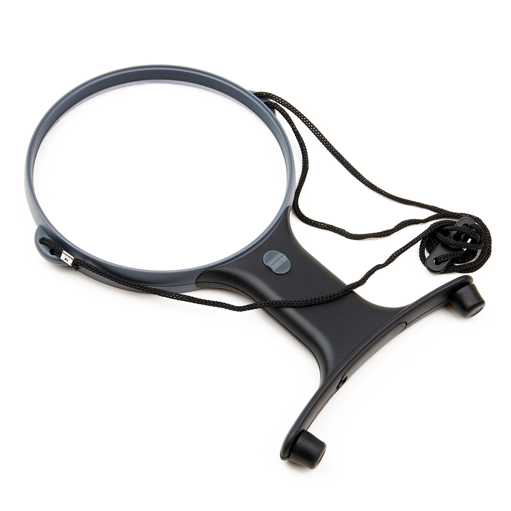 LED Lighted 5" 2x Power Hands-Free Magnifier