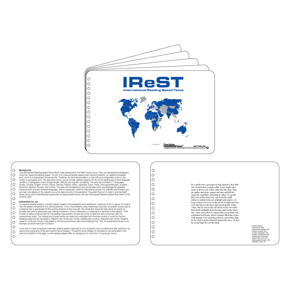 IReST Reading Speed Test (Multiple Languages)