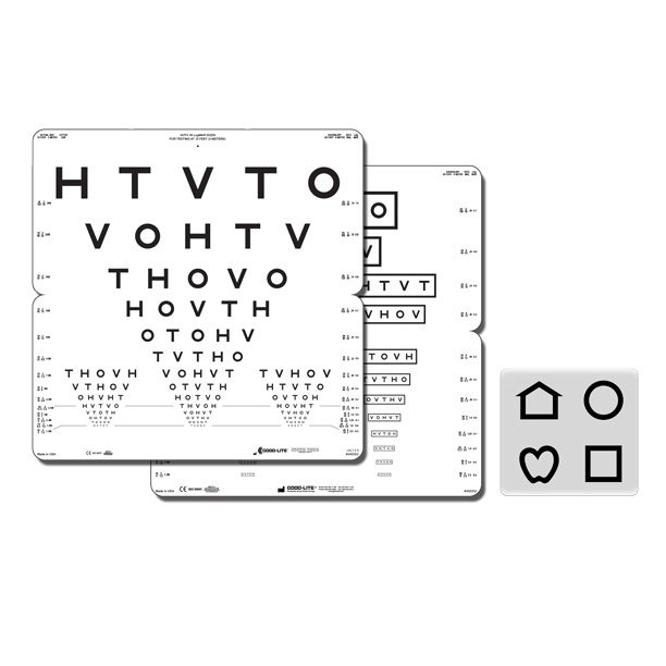 HOTV Distance Folding Pediatric Eye Chart, G Bernell Corporation