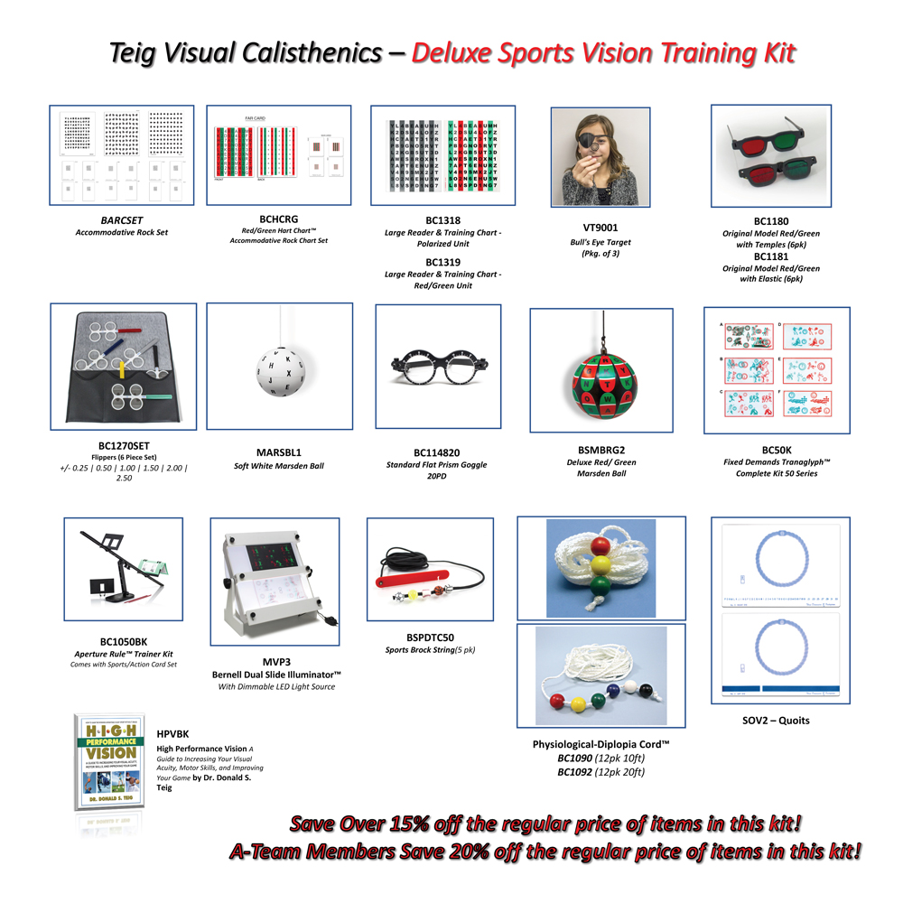 Teig Visual Calisthenics - Deluxe Sports Vision Training Kit