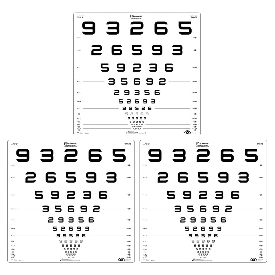 PV Numbers Series ETDRS (Set of 3) - 4 Meter